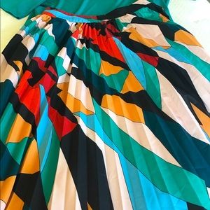Multi Color Skirt & Blouse